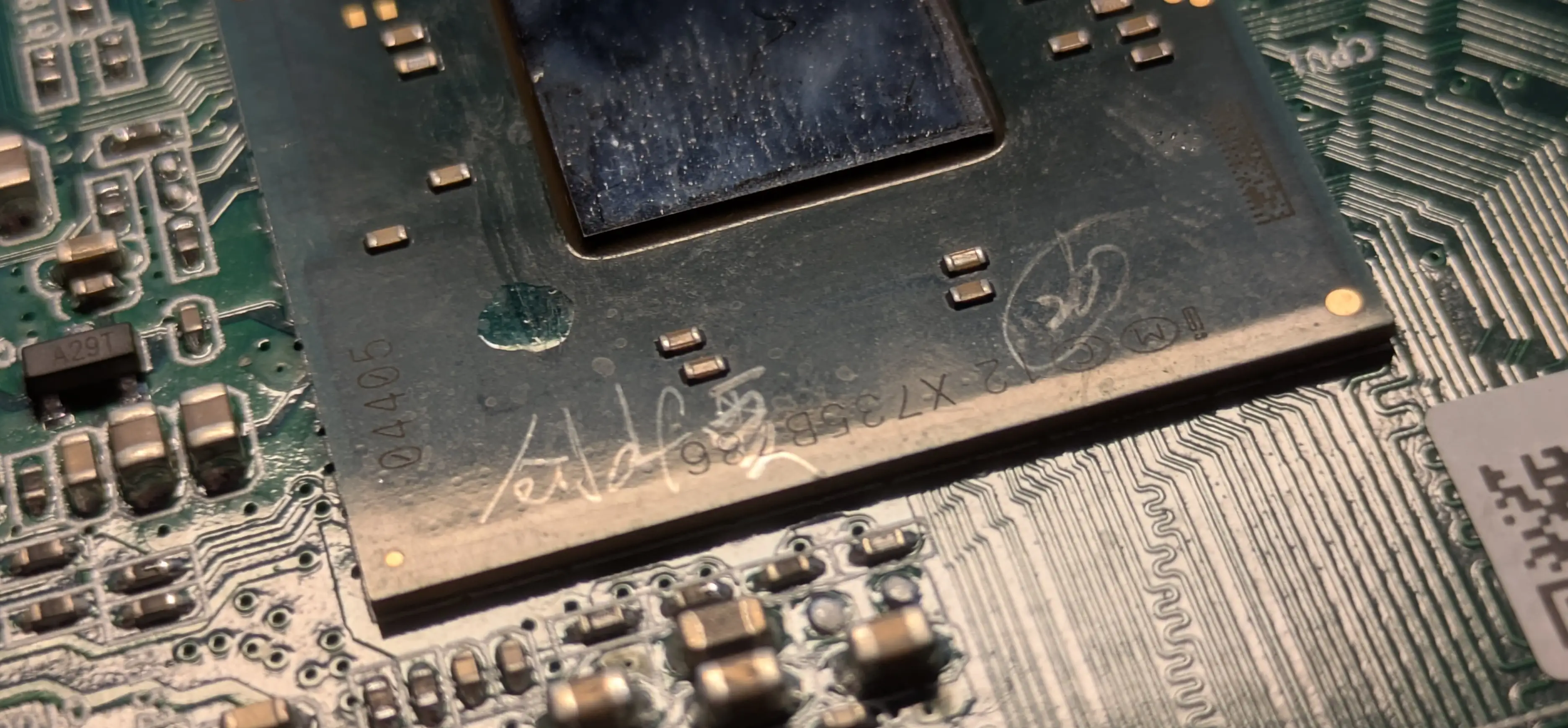 Hand-written characters on the CPU
