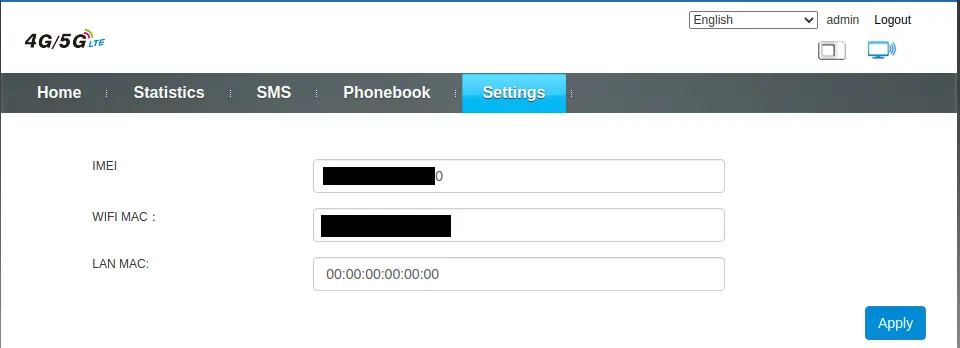 Hidden IMEI setting menu